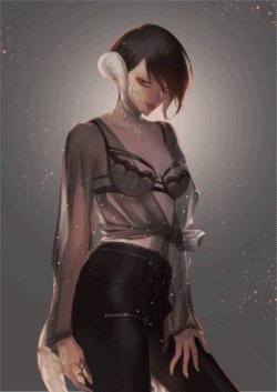 FFXIV Aura: L2D of existing illustration (illust. by @nodaybttoday)
