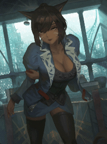 FFXIV Miqote: L2D of existing illustration Request